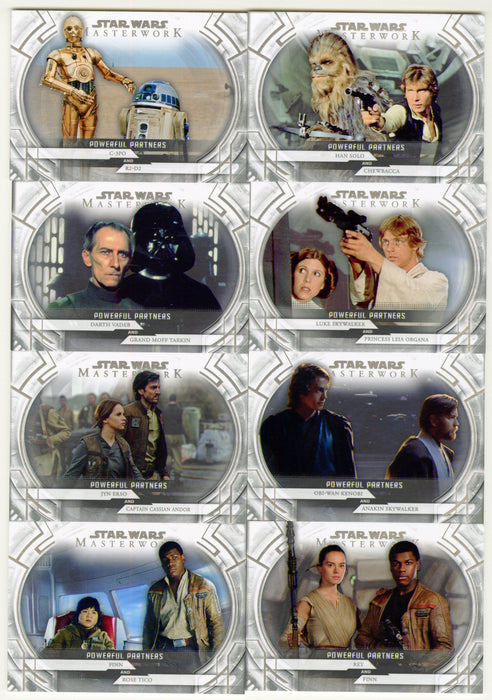 2018 Star Wars Masterwork Powerful Partners Chase Card Set PP-1 / PP-8