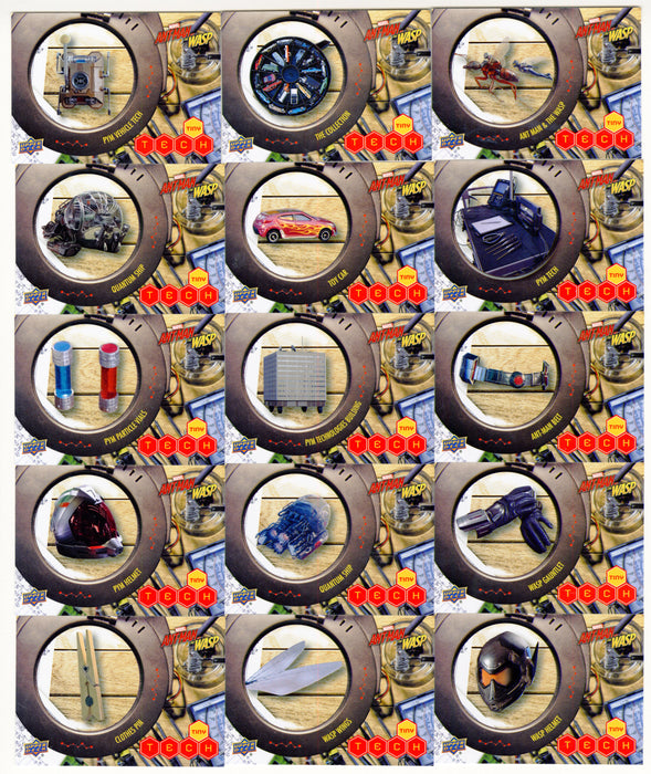 Ant-Man and the Wasp Movie Tiny Tech Chase Card Set Upper Deck 2018 TT1-TT15 - TvMovieCards.com