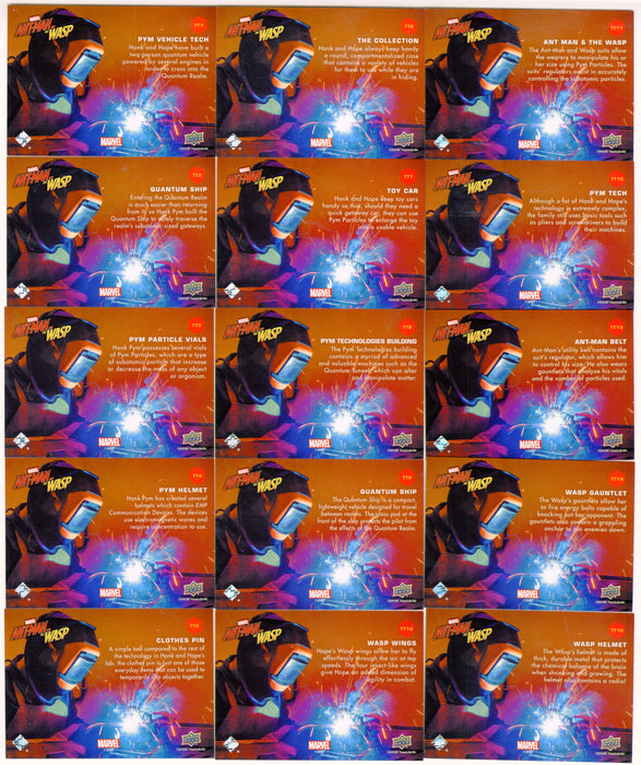 Ant-Man and the Wasp Movie Tiny Tech Chase Card Set Upper Deck 2018 TT1-TT15 - TvMovieCards.com