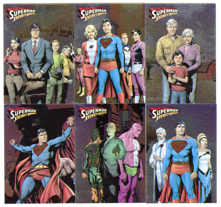 2013 DC Comics Superman: The Legend Secret Origins Chase Card Set SO-01 / SO-06