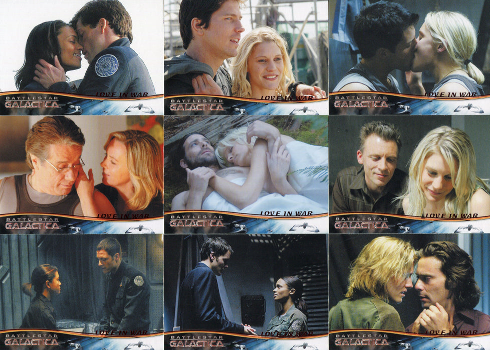 Battlestar Galactica Season Three Love in War Chase Card Set L1 - L9