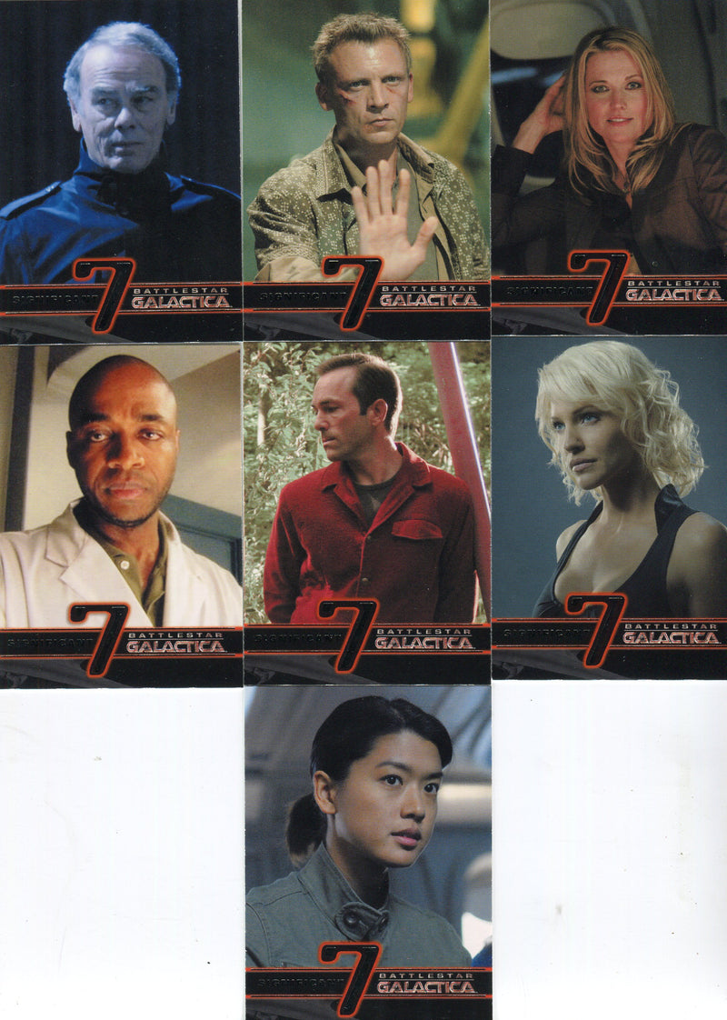 Battlestar Galactica Season Three Significant Seven Chase Card Set SS1 - SS7 - TvMovieCards.com