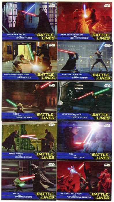 Star Wars Journey To Rise of Skywalker Battle Lines Chase Card Set BL1-10 Topps 2019