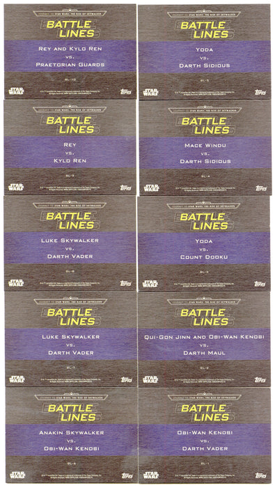 Star Wars Journey To Rise of Skywalker Battle Lines Chase Card Set BL1-10 Topps 2019