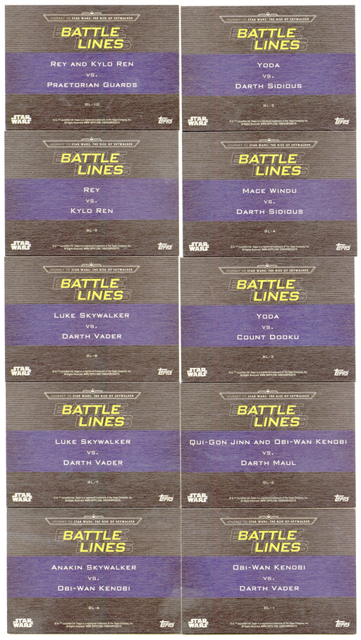 Star Wars Journey To Rise of Skywalker Battle Lines Chase Card Set BL1-10 Topps - TvMovieCards.com