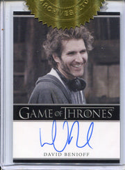 Game of Thrones Season 2 Dealer Incentive David Benioff Autograph Card - TvMovieCards.com