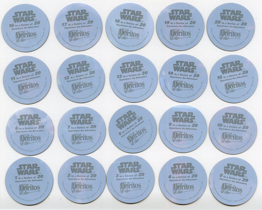 1997 Star Wars Trilogy Doritos 3D Lenticular Discs Pogs Complete Set #1-20