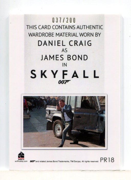 James Bond Archives Spectre James Bond's Suit Relic Costume Card PR18 #037/200