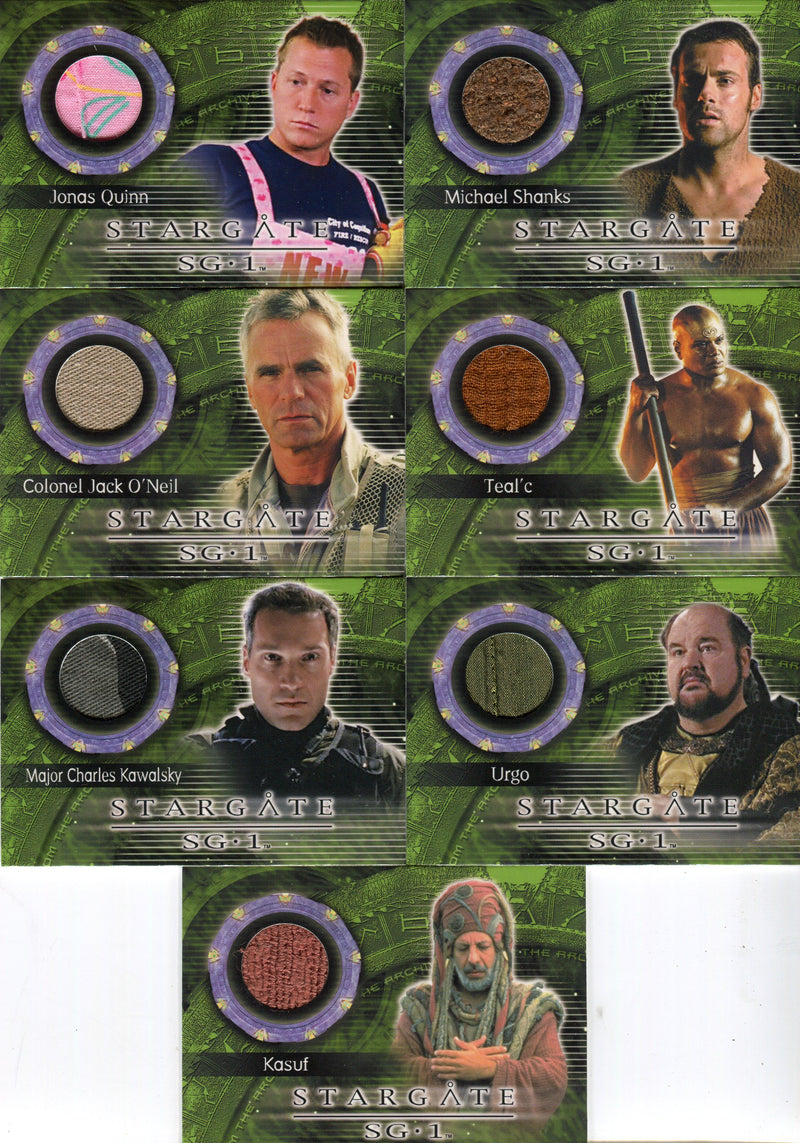 Stargate SG-1 Season Eight Costume Card Set 7 Cards C28 thru C34 - TvMovieCards.com