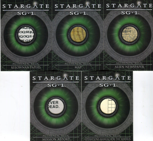 Stargate SG-1 Season Eight Relic Prop Card Set R10 R11 R12 R13 R14 #263 - TvMovieCards.com