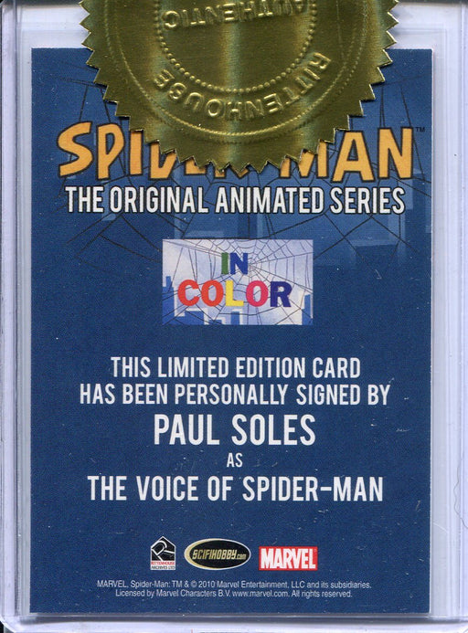 Spider-Man Original Animated Series Paul Soles Autograph Card & Lenticular Set - TvMovieCards.com