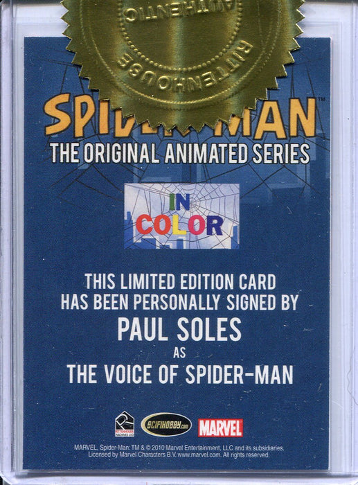 Spider-Man Original Animated Series Paul Soles Autograph Card & Lenticular Set - TvMovieCards.com