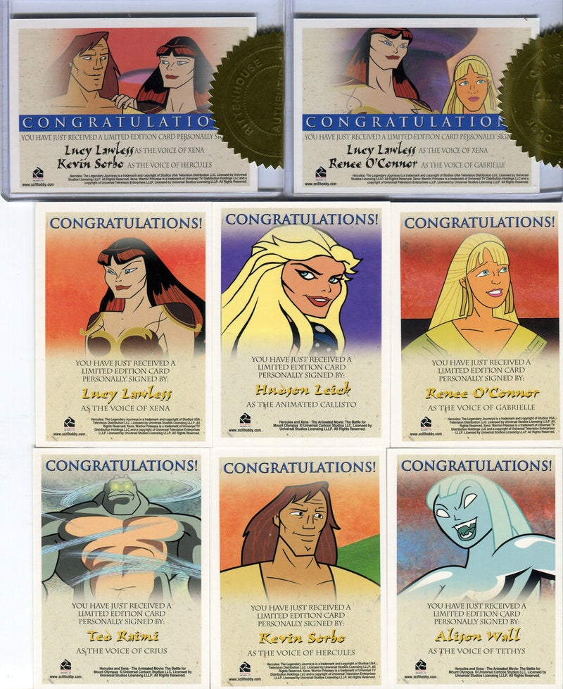 Xena & Hercules Animated Adventures Autograph Card Set 31 Cards - TvMovieCards.com