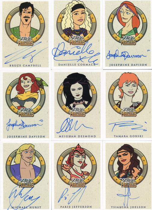 Xena & Hercules Animated Adventures Autograph Card Set 31 Cards - TvMovieCards.com