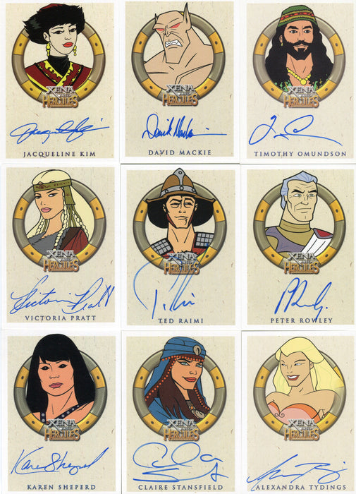 Xena & Hercules Animated Adventures Autograph Card Set 31 Cards - TvMovieCards.com