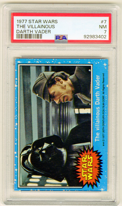 1977 Star Wars The Villainous Darth Vader #7 Trading Card PSA 7 NM - TvMovieCards.com