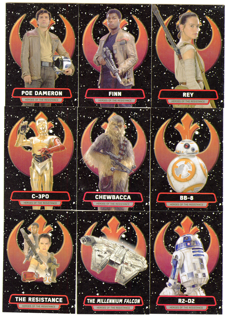Journey To Star Wars The Force Awakens Heroes of the Resistance Chase Card Set R - TvMovieCards.com