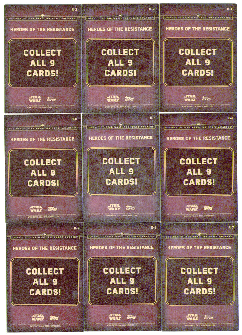 Journey To Star Wars The Force Awakens Heroes of the Resistance Chase Card Set R - TvMovieCards.com