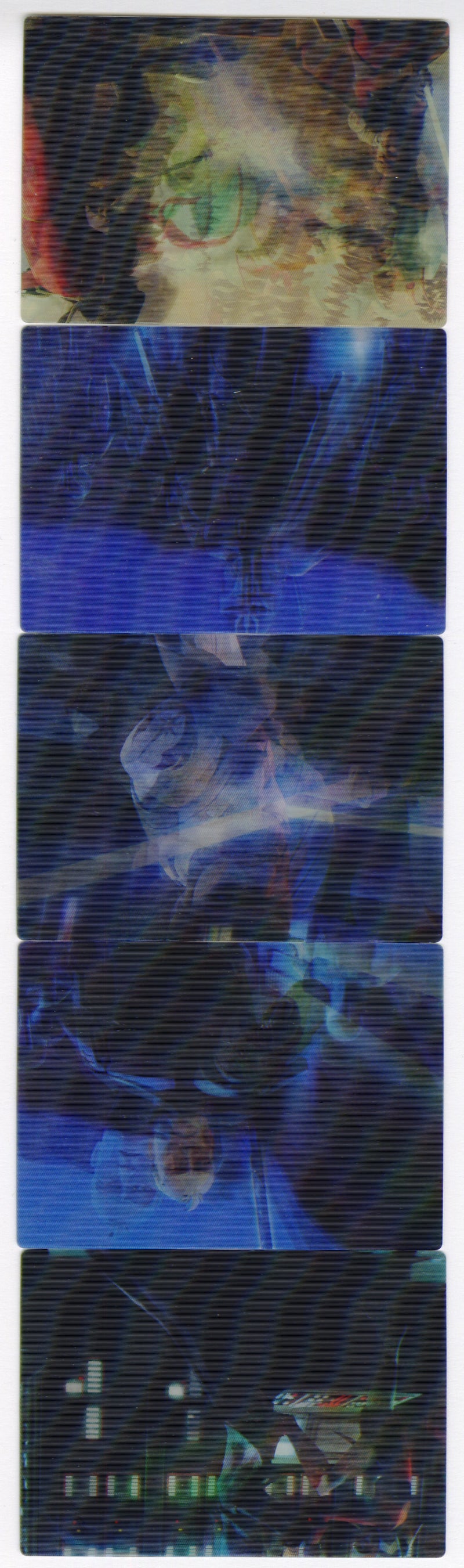 2008 Star Wars Clone Wars Rise of the Bounty Hunters Motion Chase Card Set #1-5 - TvMovieCards.com