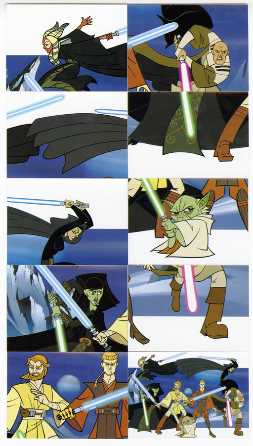 2004 Star Wars Clone Wars Die-Cut Stickers Chase Card Set #1-10 Topps - TvMovieCards.com