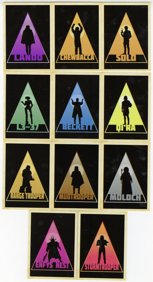 Solo: A Star Wars Story Silhouettes Cards Chase Card Set SL1-SL11 Topps 2018 - TvMovieCards.com