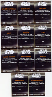 Solo: A Star Wars Story Silhouettes Cards Chase Card Set SL1-SL11 Topps 2018 - TvMovieCards.com