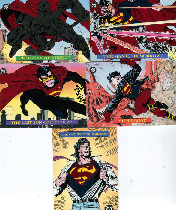 DC Bloodlines Embossed Foil Chase Card Set S1 thru S5 Skybox 1993 - TvMovieCards.com