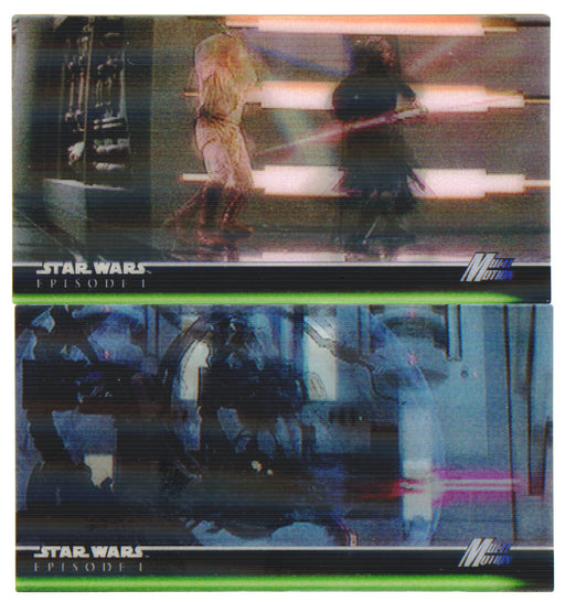 Star Wars Episode 1 Phantom Menace Widevision Multi-Motion #1 & #2 Card Set - TvMovieCards.com