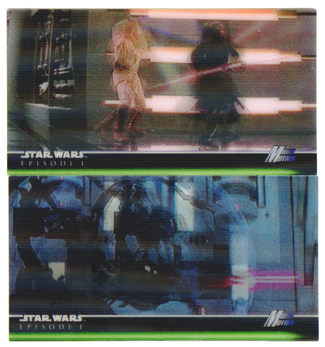 Star Wars Episode 1 Phantom Menace Widevision Multi-Motion #1 & #2 Card Set - TvMovieCards.com