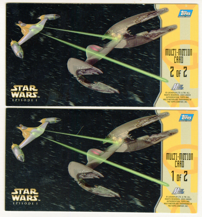 Star Wars Episode 1 Phantom Menace Widevision Multi-Motion #1 & #2 Card Set - TvMovieCards.com