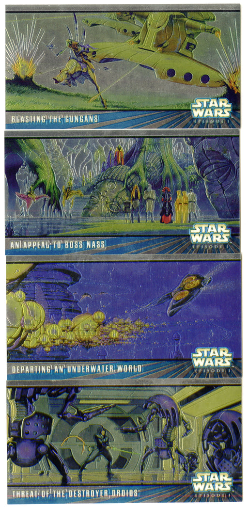 Star Wars Episode 1 Series 2 Widevision Chrome Chase Card Set H-C1/H-C4 Hobby - TvMovieCards.com