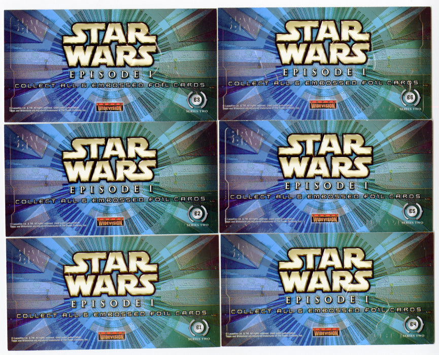 Star Wars Episode 1 Series 2 Widevision Embossed Foil Chase Card Set E1/6 - TvMovieCards.com