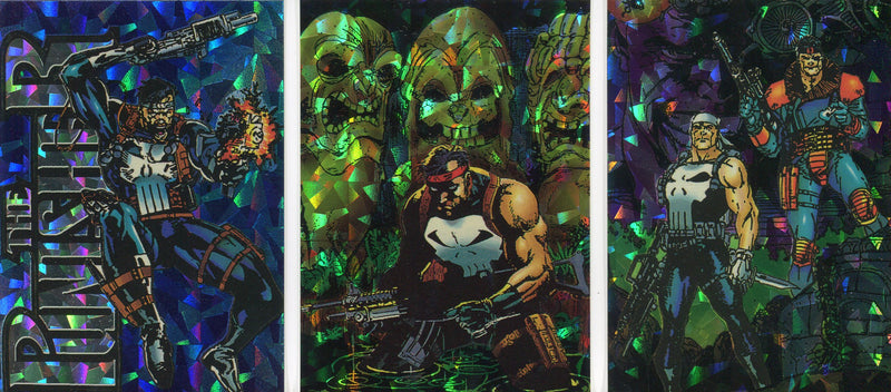 Punisher War Journal Entry 3 Card Prism Subset Chase Card Set Comic Images 1992 - TvMovieCards.com