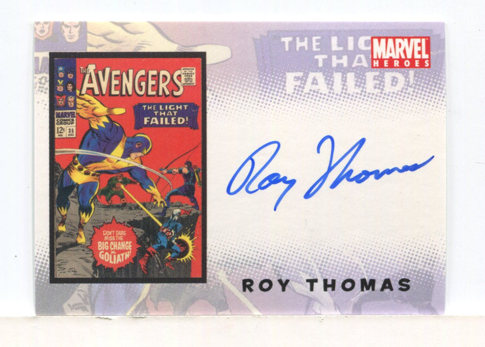 Avengers Complete 1963 to Present Roy Thomas Autograph Card - TvMovieCards.com