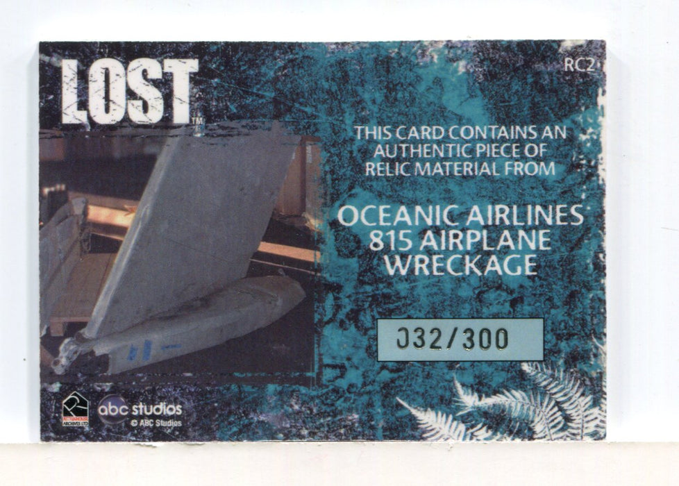 Lost Relics Oceanic Airlines 815 Airplane Wreckage Relic Prop Card RC2 #032/300 - TvMovieCards.com