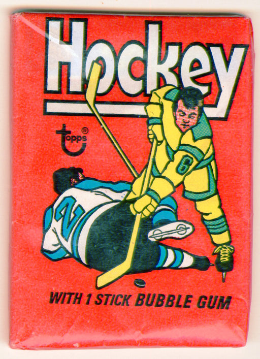 1975-76 Topps NHL Hockey Sealed Vintage Trading Card Wax Pack 10 Cards - TvMovieCards.com