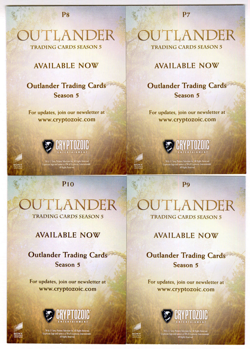 CZX Outlander Season 5 Promo Trading Card P7 P8 P9 P10 Set Cryptozoic - TvMovieCards.com