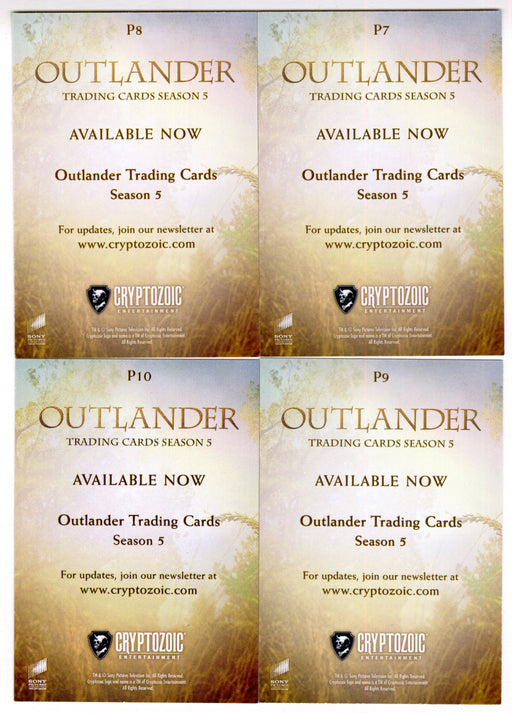 CZX Outlander Season 5 Promo Trading Card P7 P8 P9 P10 Set Cryptozoic - TvMovieCards.com