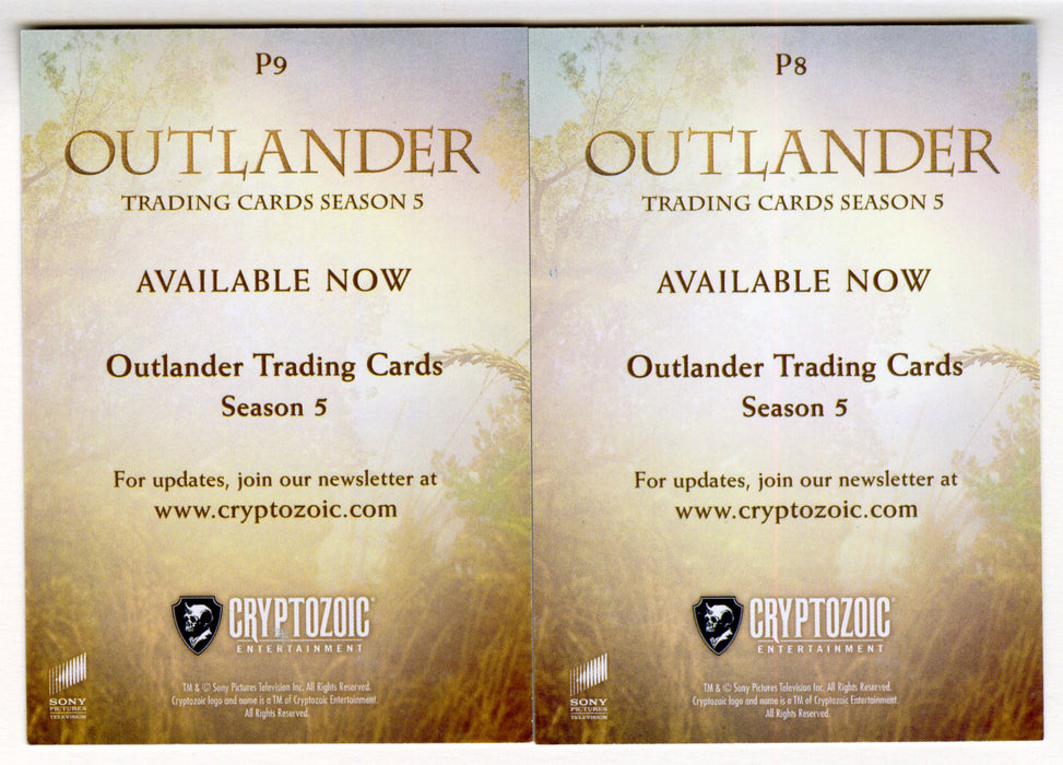 CZX Outlander Season 5 Promo Trading Card P8 P9 Set Cryptozoic - TvMovieCards.com