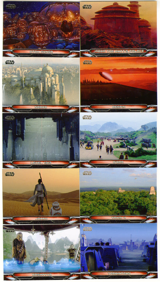 Star Wars Galactic Files Reborn Locations Chase Card Set L-1 / L-10 - TvMovieCards.com