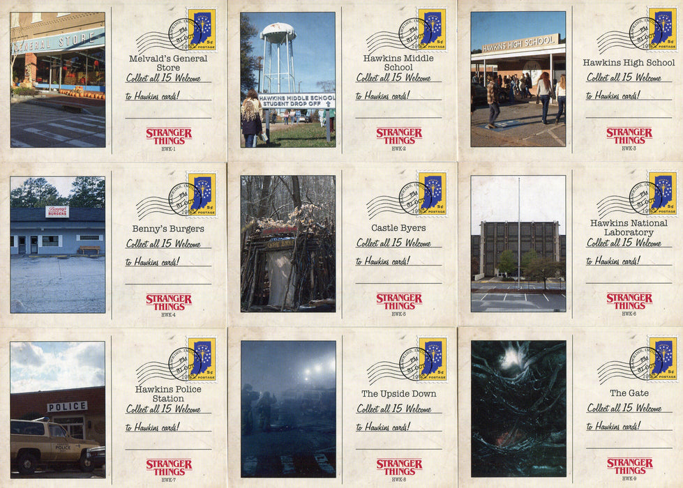 Stranger Things Upside Down Welcome to Hawkins Chase Card Set HWK1-15 - TvMovieCards.com