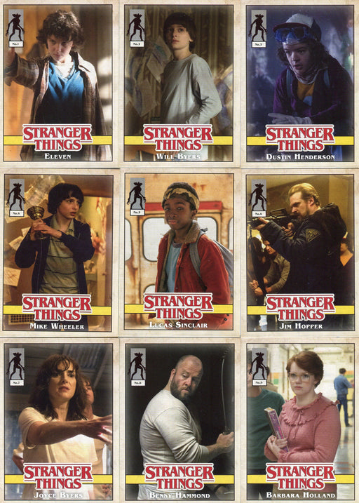 Stranger Things Upside Down Characters Chase Card Set No. 1 thru No. 20 - TvMovieCards.com