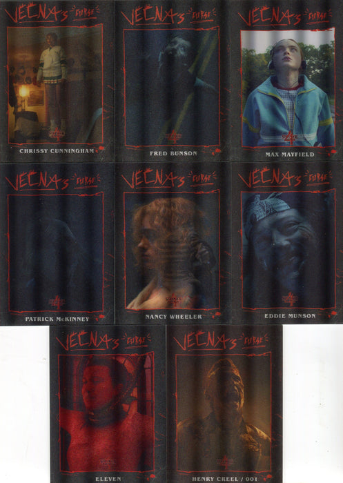 Stranger Things Season 4 Vecna's Curse Lenticular Chase Card Set VC1-8 Topps - TvMovieCards.com
