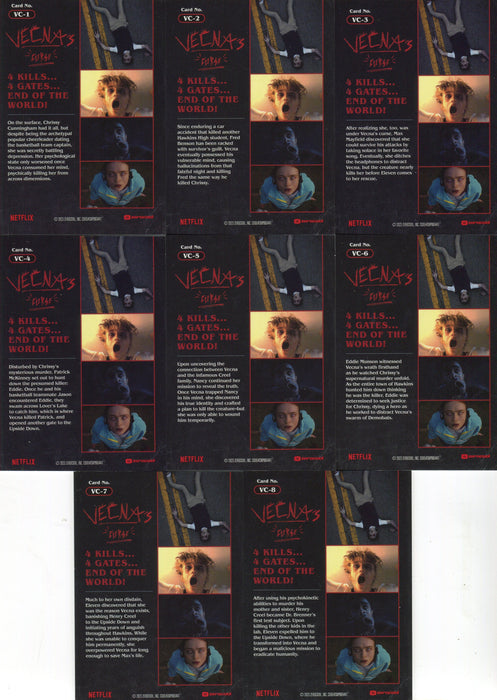 Stranger Things Season 4 Vecna's Curse Lenticular Chase Card Set VC1-8 Topps - TvMovieCards.com