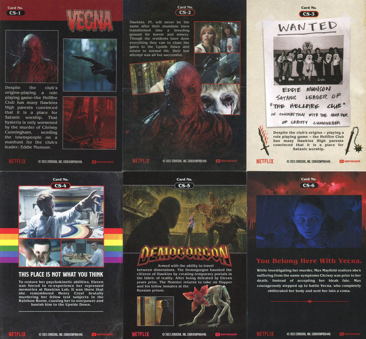 Stranger Things Season 4 Coming Soon Chase Card Set CS1-10 Topps 2023 - TvMovieCards.com