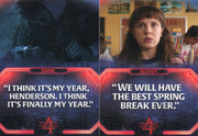 Stranger Things Season 4 Quotes Chase Card Set Q-1 thru Q-20 Topps 2023 - TvMovieCards.com