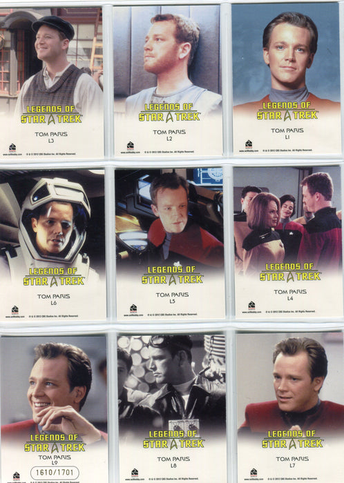 Legends Of Star Trek Series 33: Tom Paris Chase Card Set L1-L9 - TvMovieCards.com