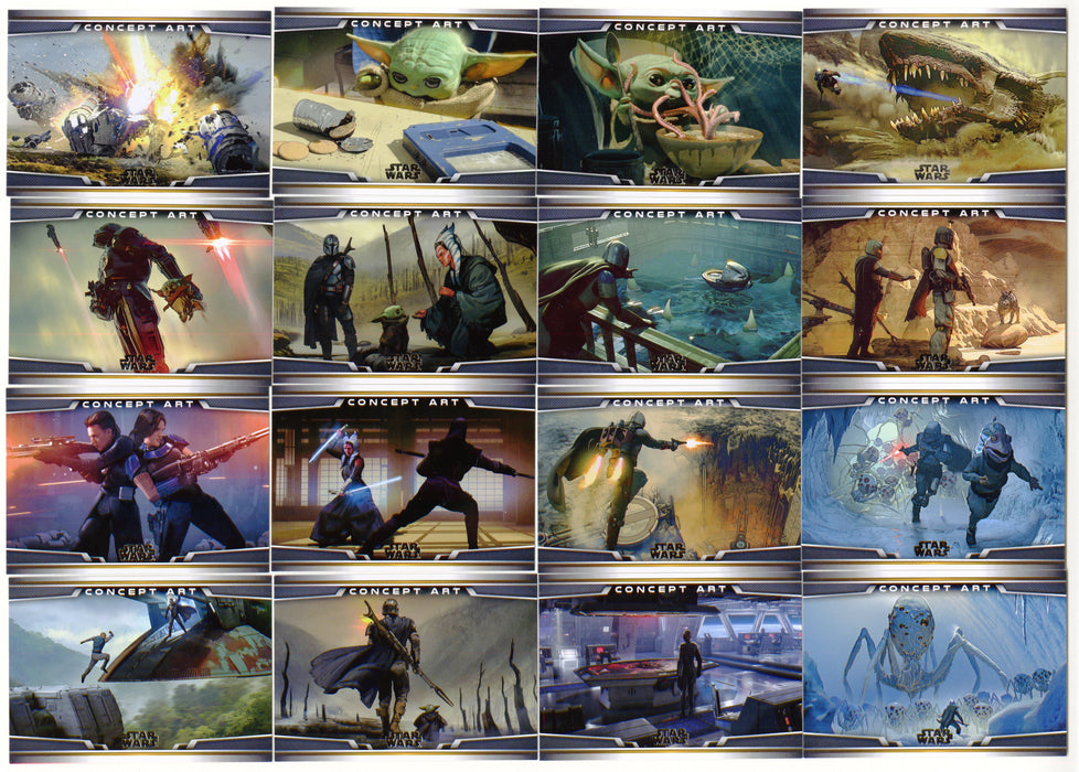 2021 Star Wars The Mandalorian Trading Card Chase Set Concept Art CA1-CA16 - TvMovieCards.com