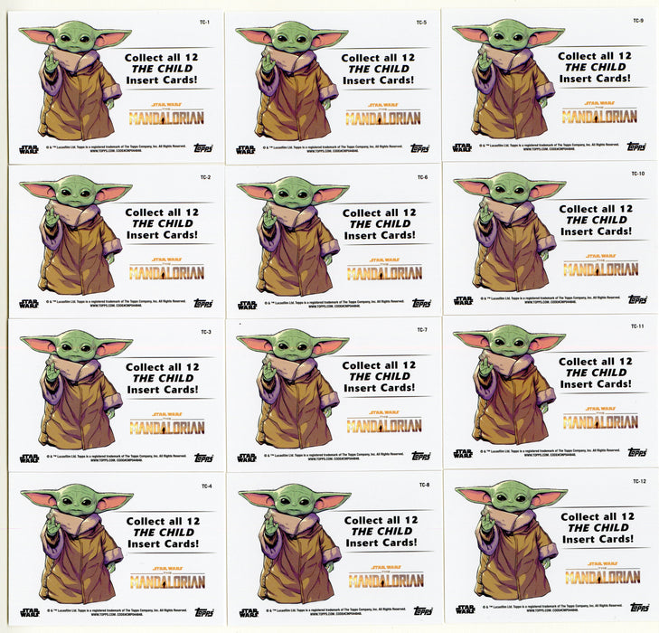 2021 Star Wars The Mandalorian Trading Card Chase Set The Child TC1-TC12 - TvMovieCards.com
