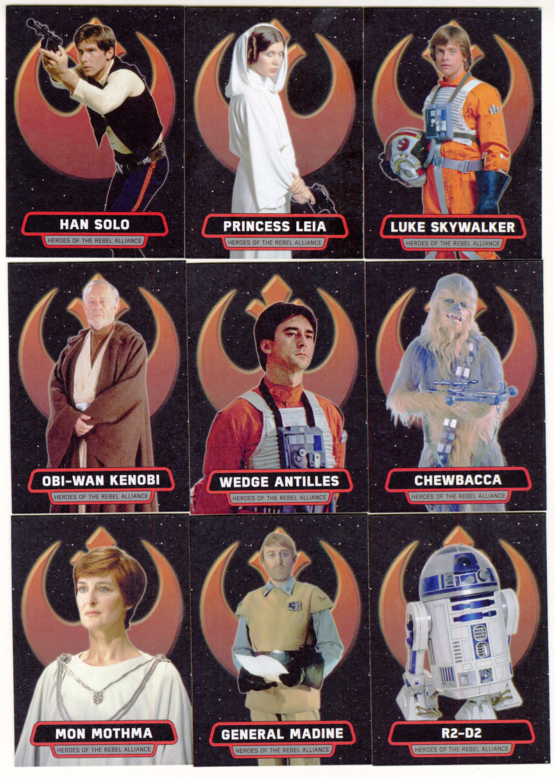 2016 Star Wars Rogue One Mission Briefing Heroes of The Rebel Alliance Set 9/9 - TvMovieCards.com